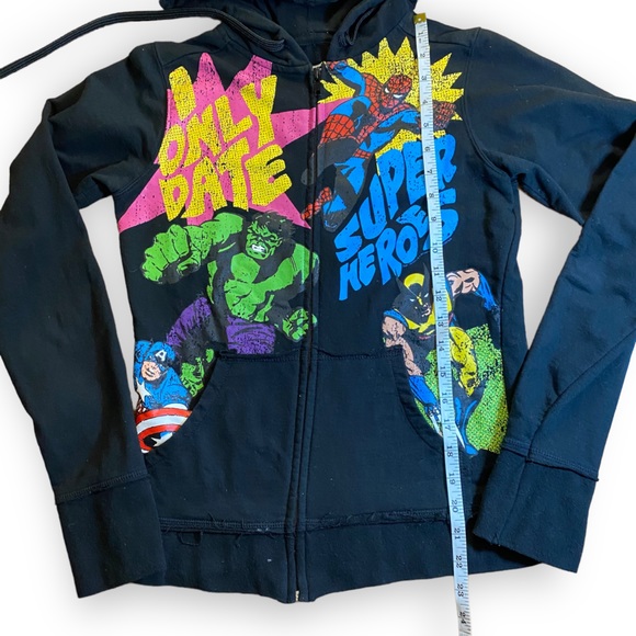 2for$35 Marvel Comics Superhero Hulk Wolverine Zip Front Hoodie Sweater Size S - Picture 5 of 10